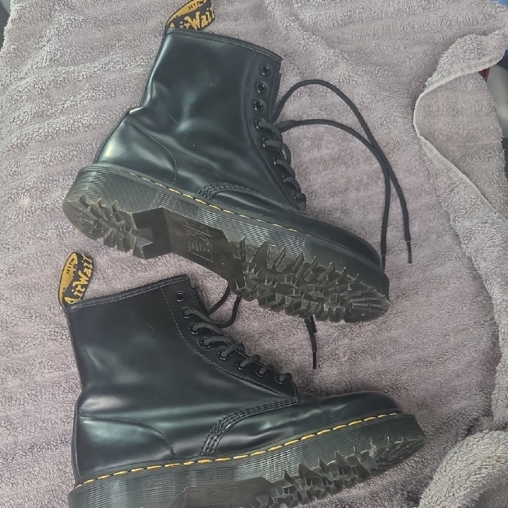 Dr. Martens Glossy Black Lace-Up Boots